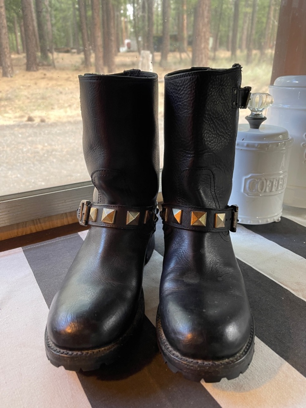 Frye moto boots